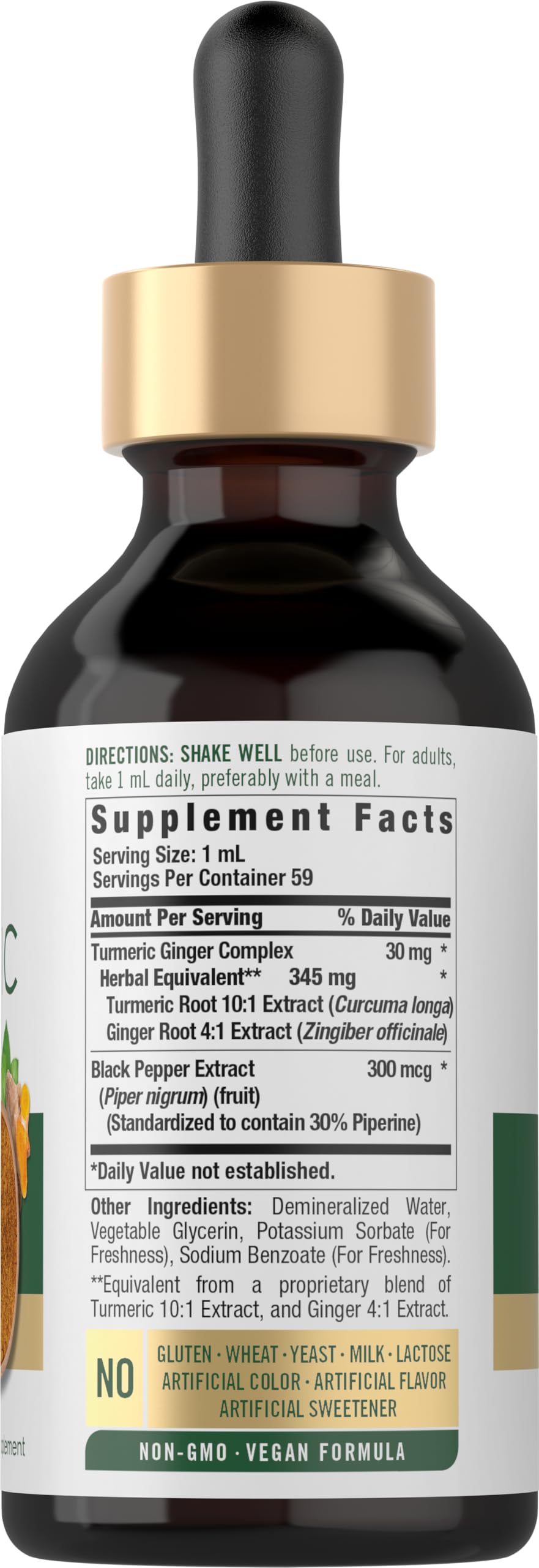 Carlyle Turmeric and Ginger Drops 2 fl oz | with Black Pepper — Amazon image 2