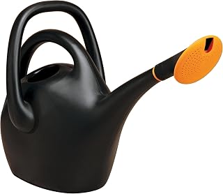 Bloem Easy Pour 2.6 Gallon Black Watering Can - Dual Handles, Rotating Spout, Durable USA-Made Gardening Essential