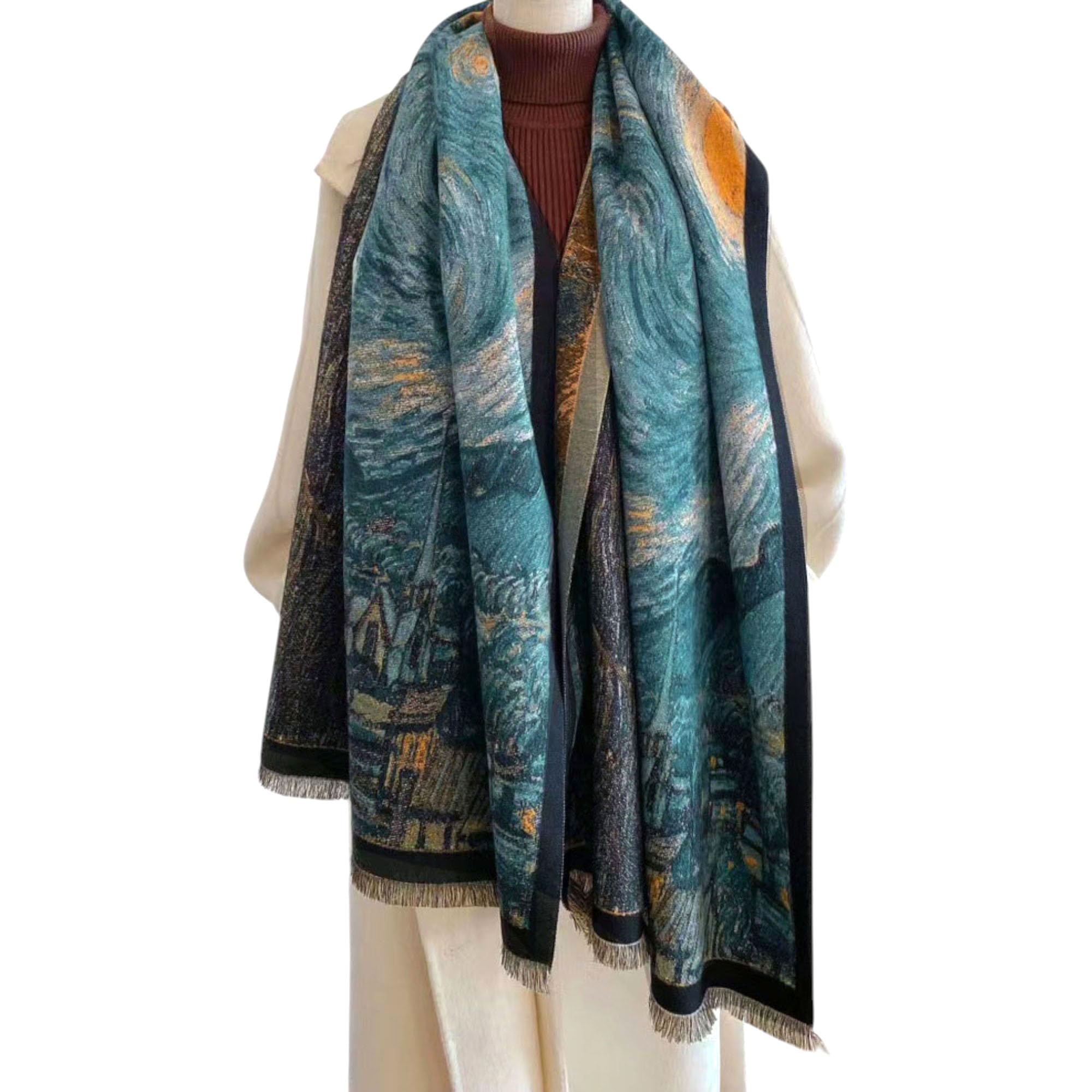 GFM® Cashmere Texture Pashmina Style Scarf Shawl for Autumn Winter (FRLSHL-AA)
