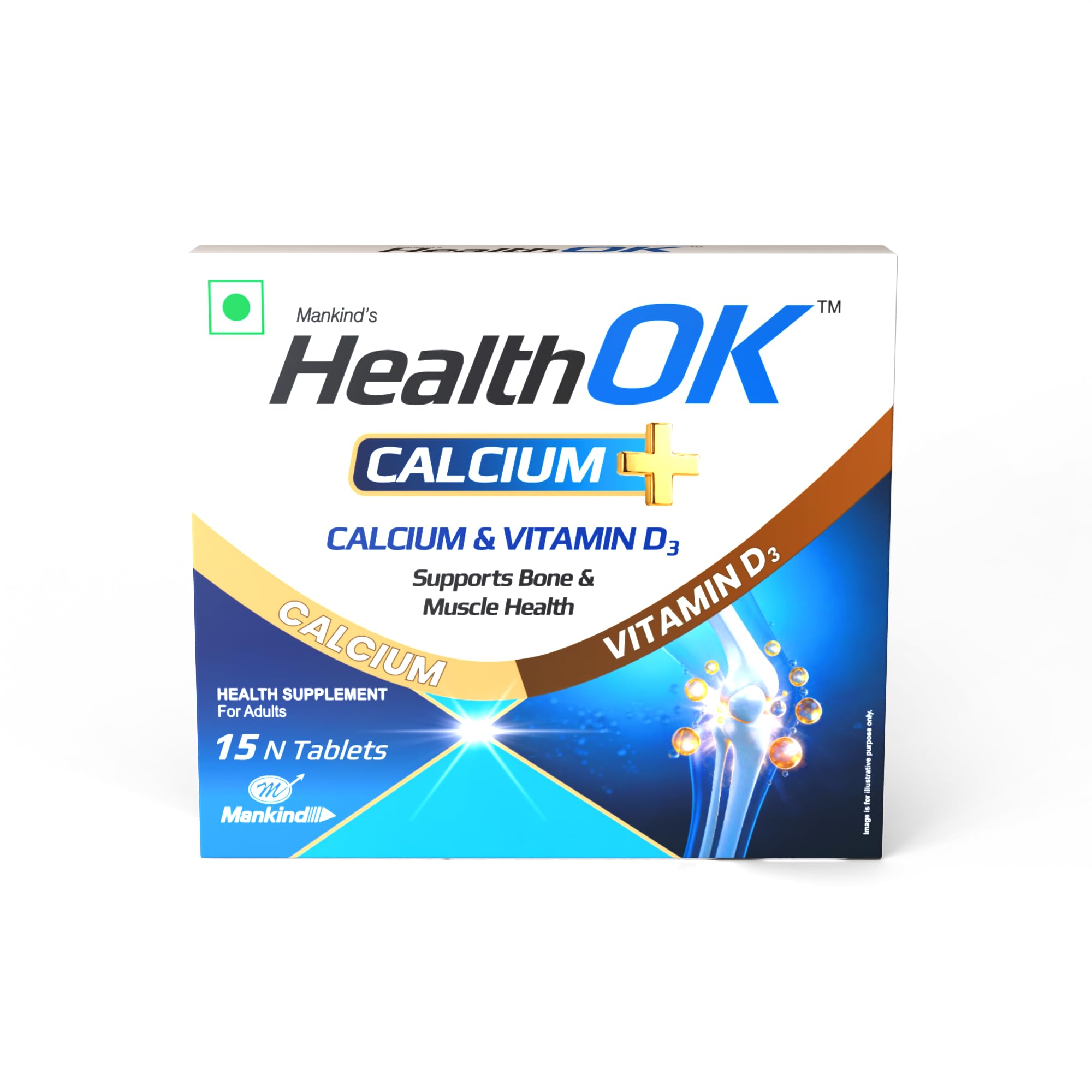 Mankind's Health OK Calcium Tablets with Vitamin D3 | Supports Bone & Muscle Health | 15 Tablets-image-5
