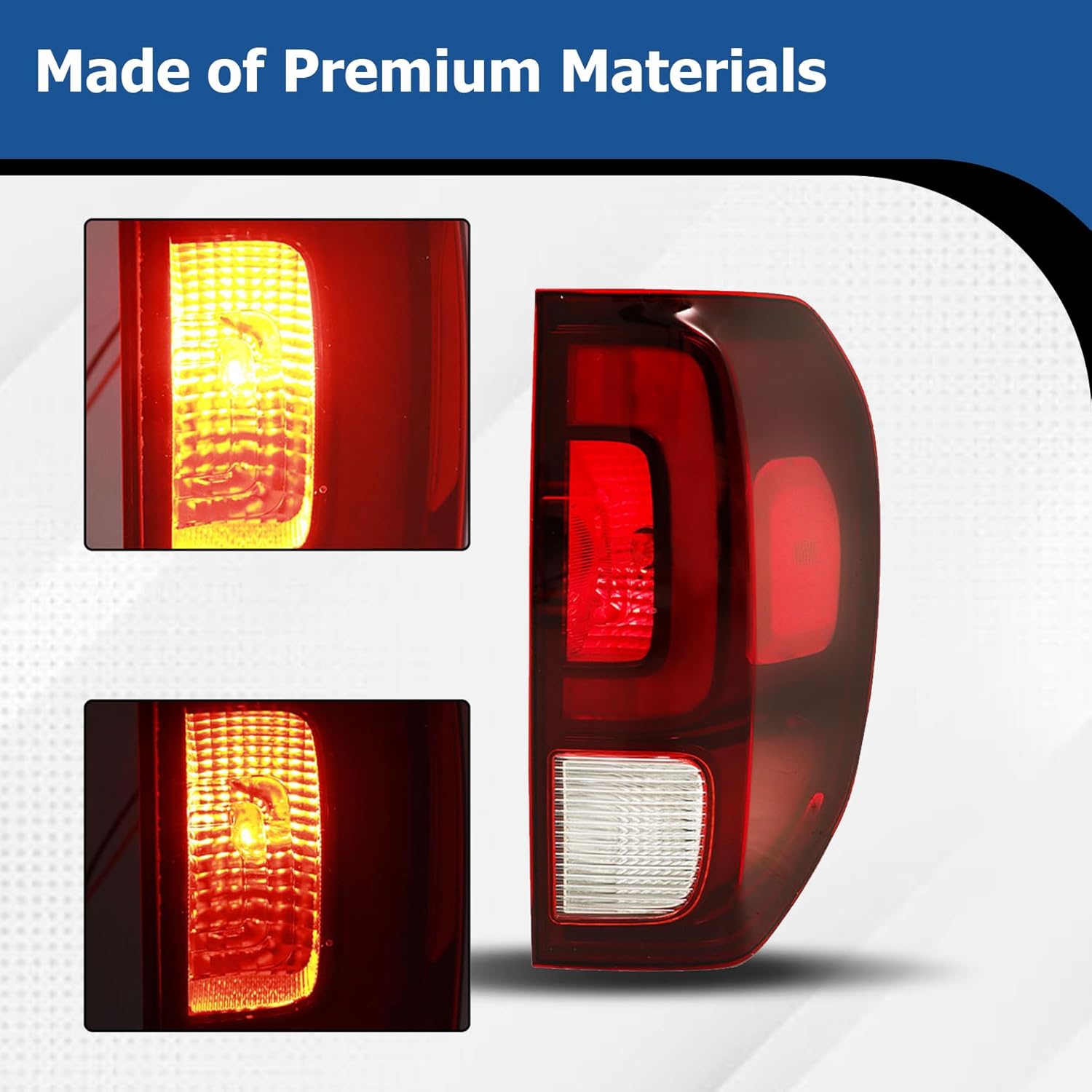 WFLNHB Passenger Side Tail Light Replacement for Honda Ridgeline 2017-2023 Rear Brake Lamp 33500-T6Z-A03 HO2801195
