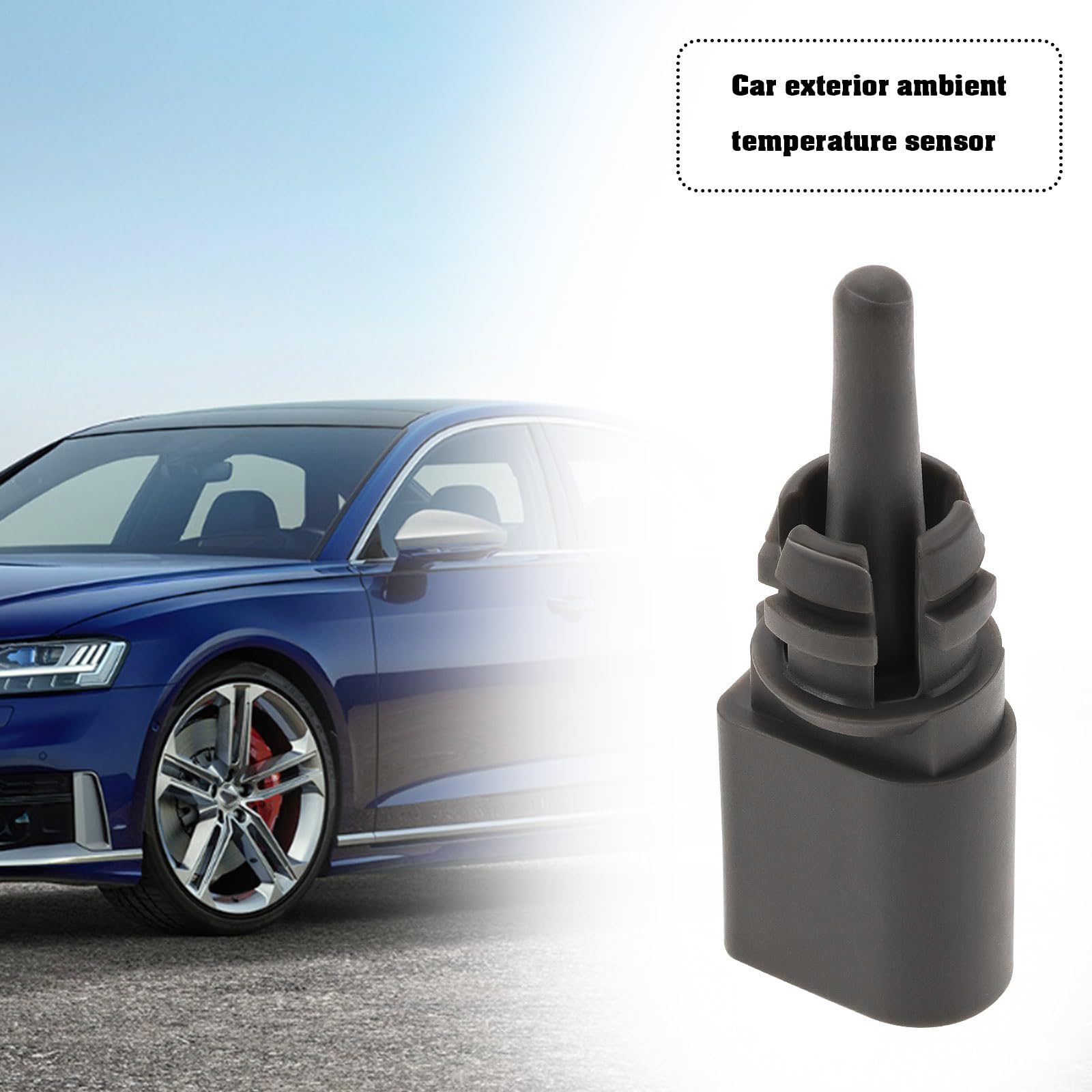 Capteur De Température Ambiante Extérieur 8Z0820535A - Compatible Audi, VW, Skoda, Seat - Gris - 2 Broches