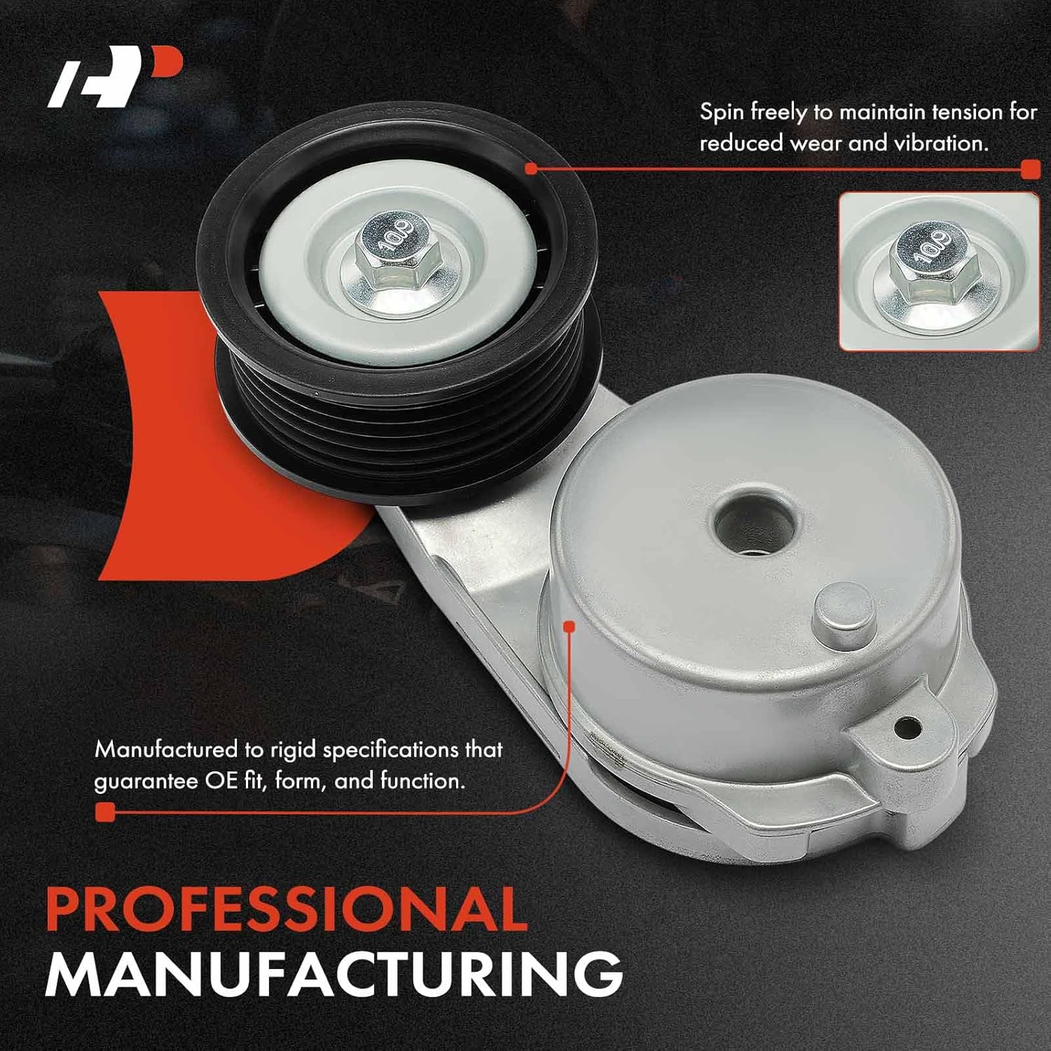 A-Premium Belt Tensioner Assembly with Pulley Compatible with Jeep Cherokee 2014-2022 3.2L & Chrysler 200 2015-2017, Pacifica 2017-2023, Voyager 2020-2021, 3.6L, Replace# 4627533AB