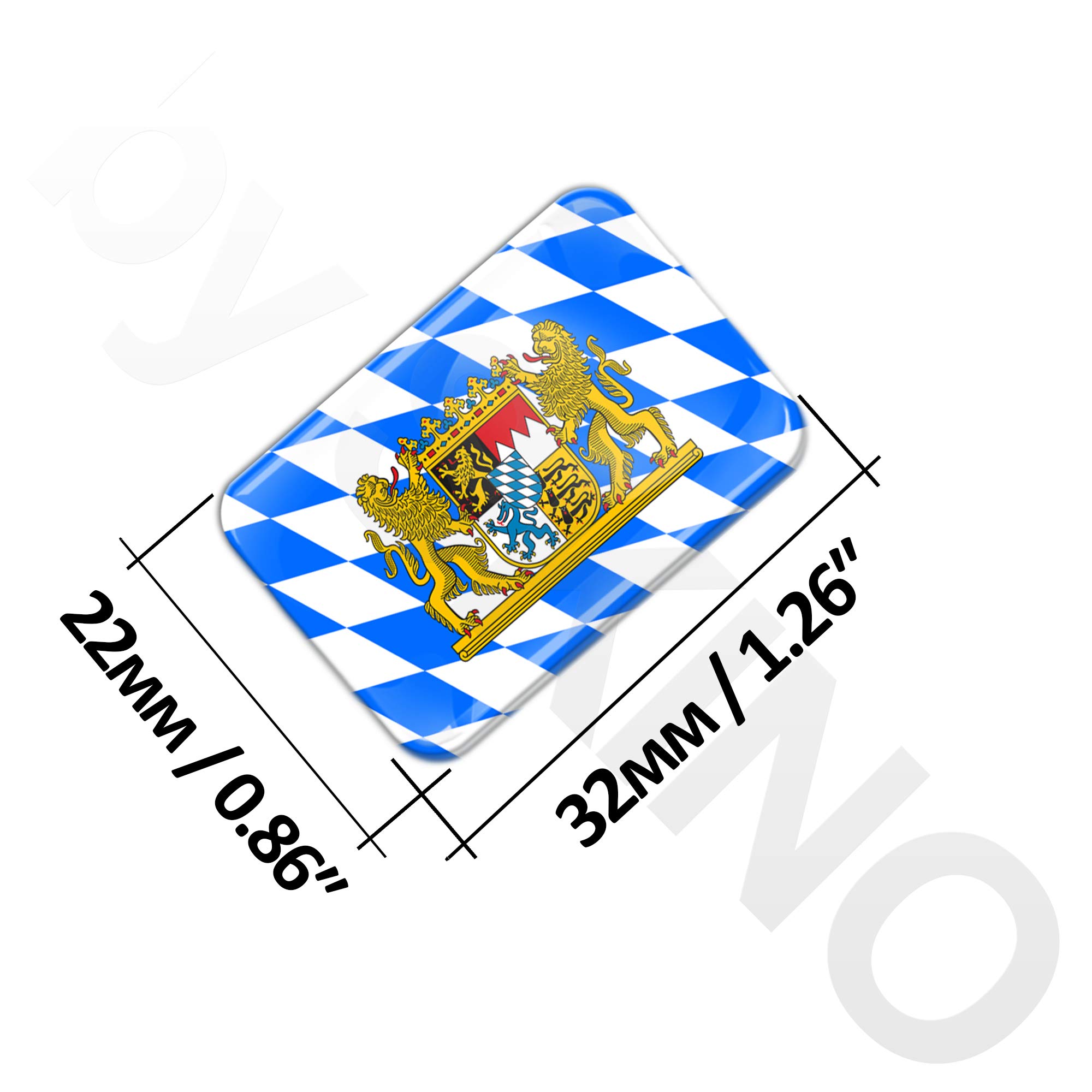 Biomar Labs Autocollants 3D Drapeau Allemagne - 2 Stickers Flexibles Et Étanches - Modèle F 34 - 9