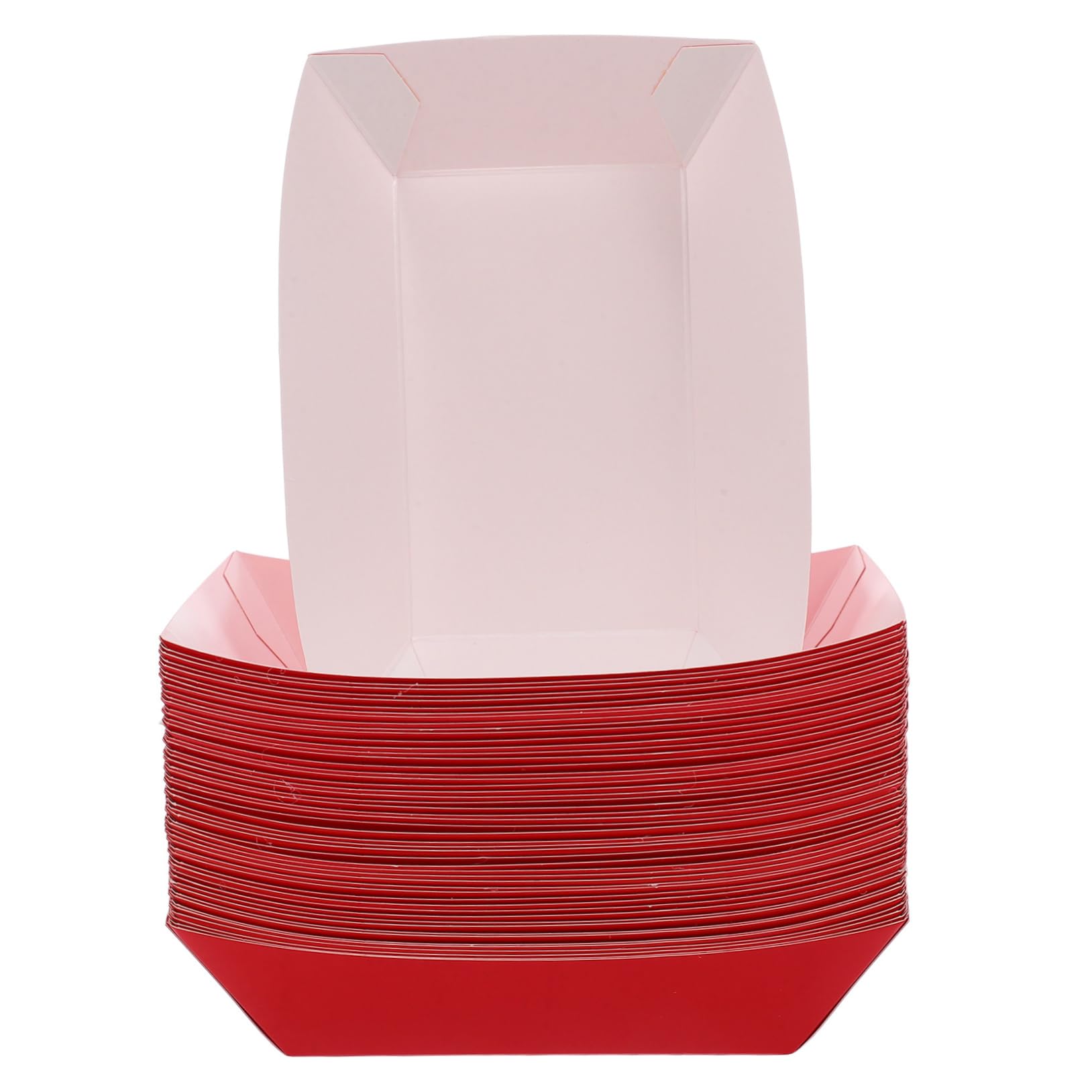 MUCKLILY 50PCS Snack Trays Portable Hot Dog Boats for Party Food Serving Vibrant Carnival Plates for Family Gatherings Birthdays Picnics for Snacks Festive Decor