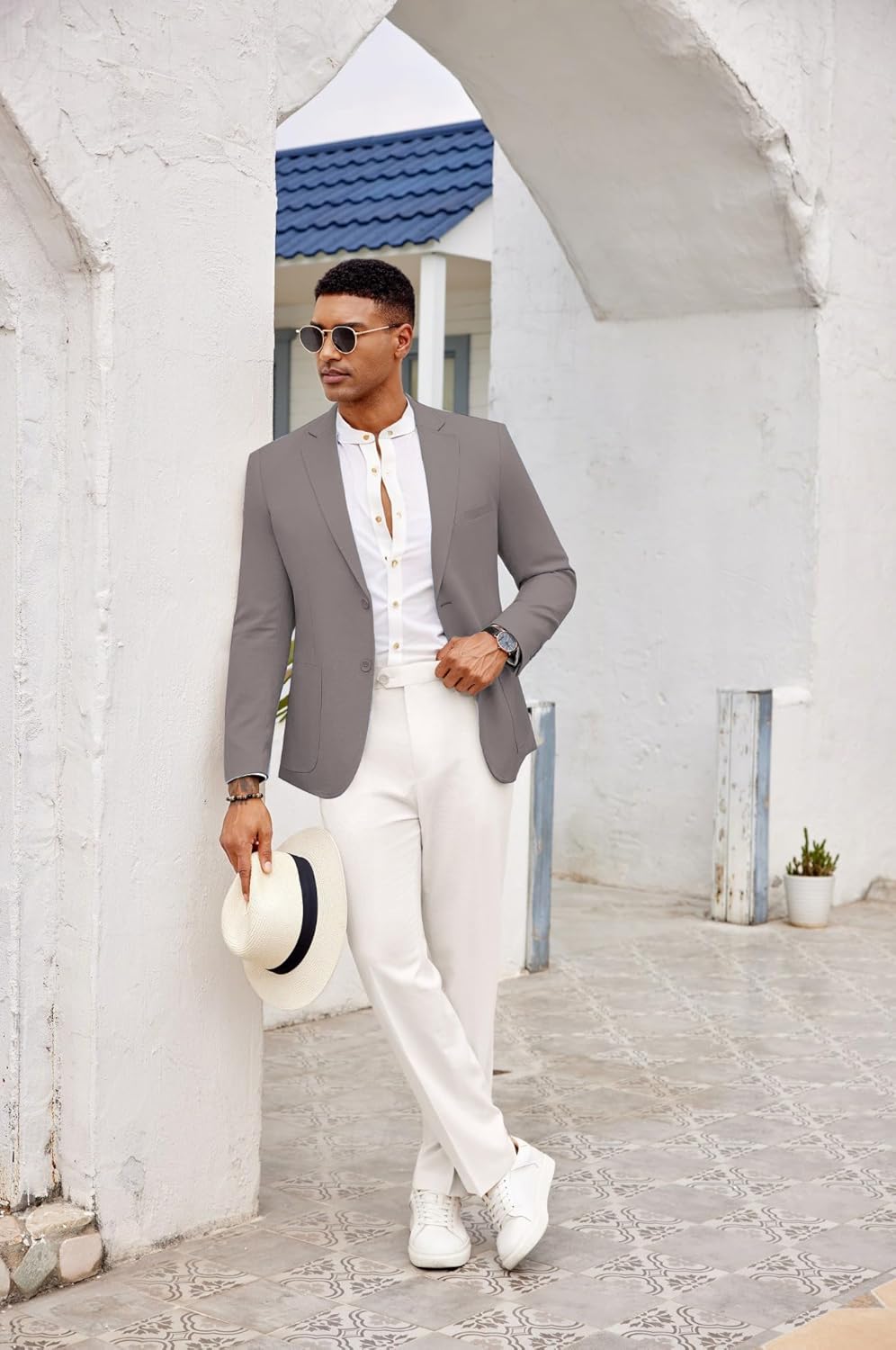 COOFANDY Mens Casual Sport Coat Lightweight Two Button Blazer Slim Fit Business Jackets - Image 2