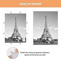 Vista 44 de upsimples - Marco de 12 x 16 pulgadas, color blanco, paquete de 3 marcos de fotos, marco de póster para montaje en pared horizontal o vertical, a