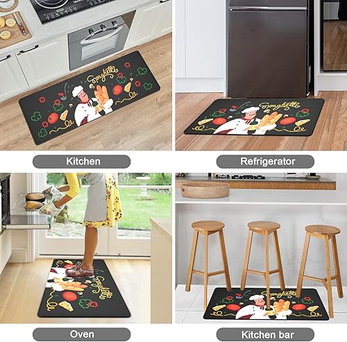 Miniatura 6 de Artnice Alfombras y tapetes de cocina alfombras artísticas de cocina de chef antideslizantes impermeables para el suelo tapete de pie antifatiga