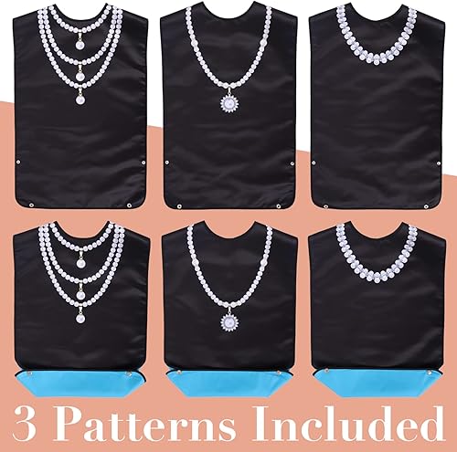 Miniatura 5 de Baberos para adultos Wentur para mujeres lavables impermeables para comer con recogedor de migas