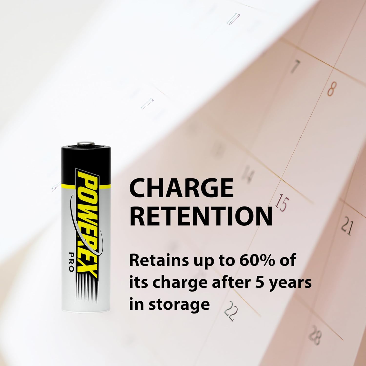 Powerex PRO High Capacity Rechargeable AA NiMH Batteries (1.2V, 2700mAh) - 4-Pack