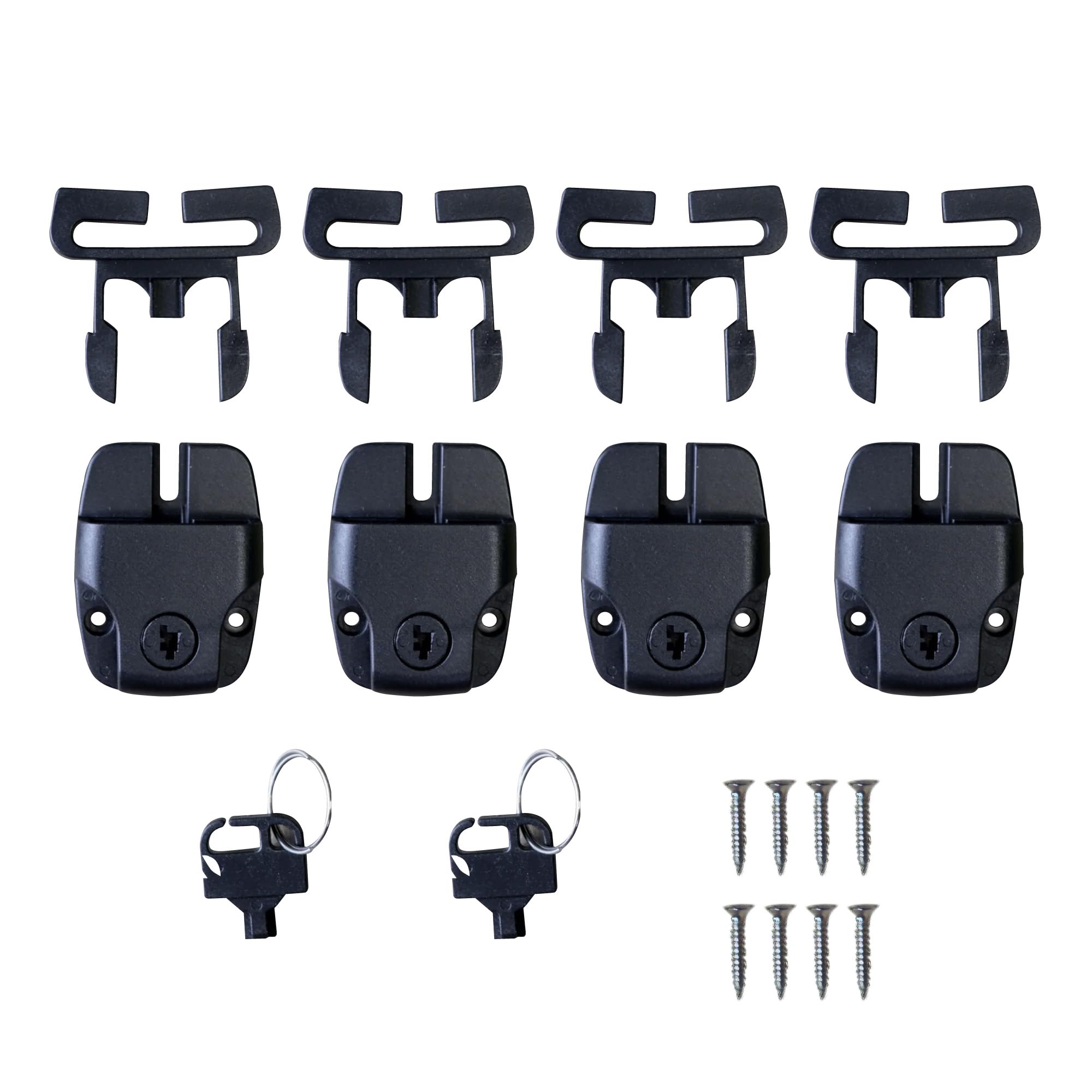CANADIAN SPA CO. Hot Tub Cover Clips, 4-Piece Set of Lockable Cover Clips, Hot-Tub Cover Replacement, Includes 2 Keys and Mounting Hardware