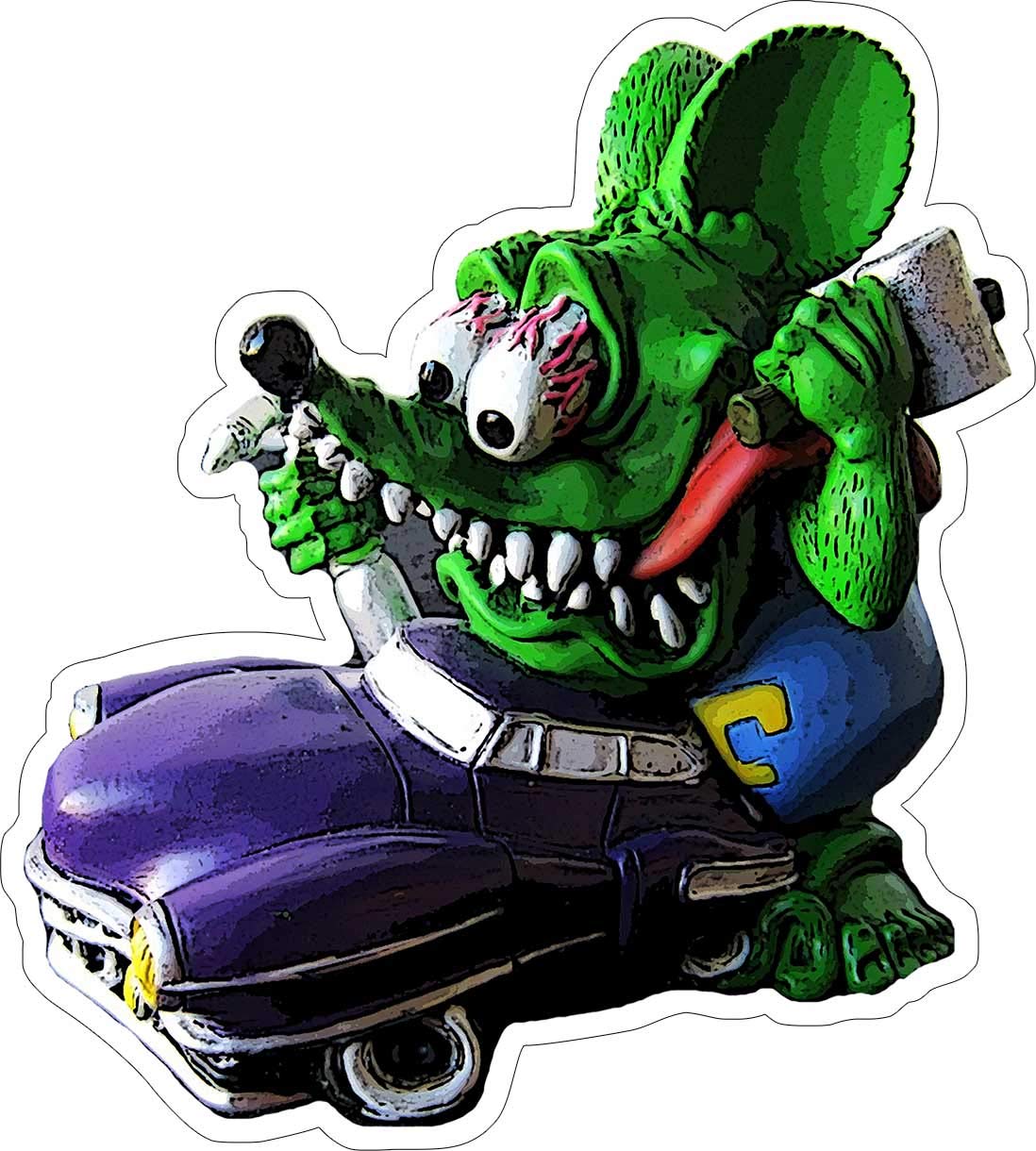 Amazon.com: American Collectibles Rat Fink on Custom Purple Car