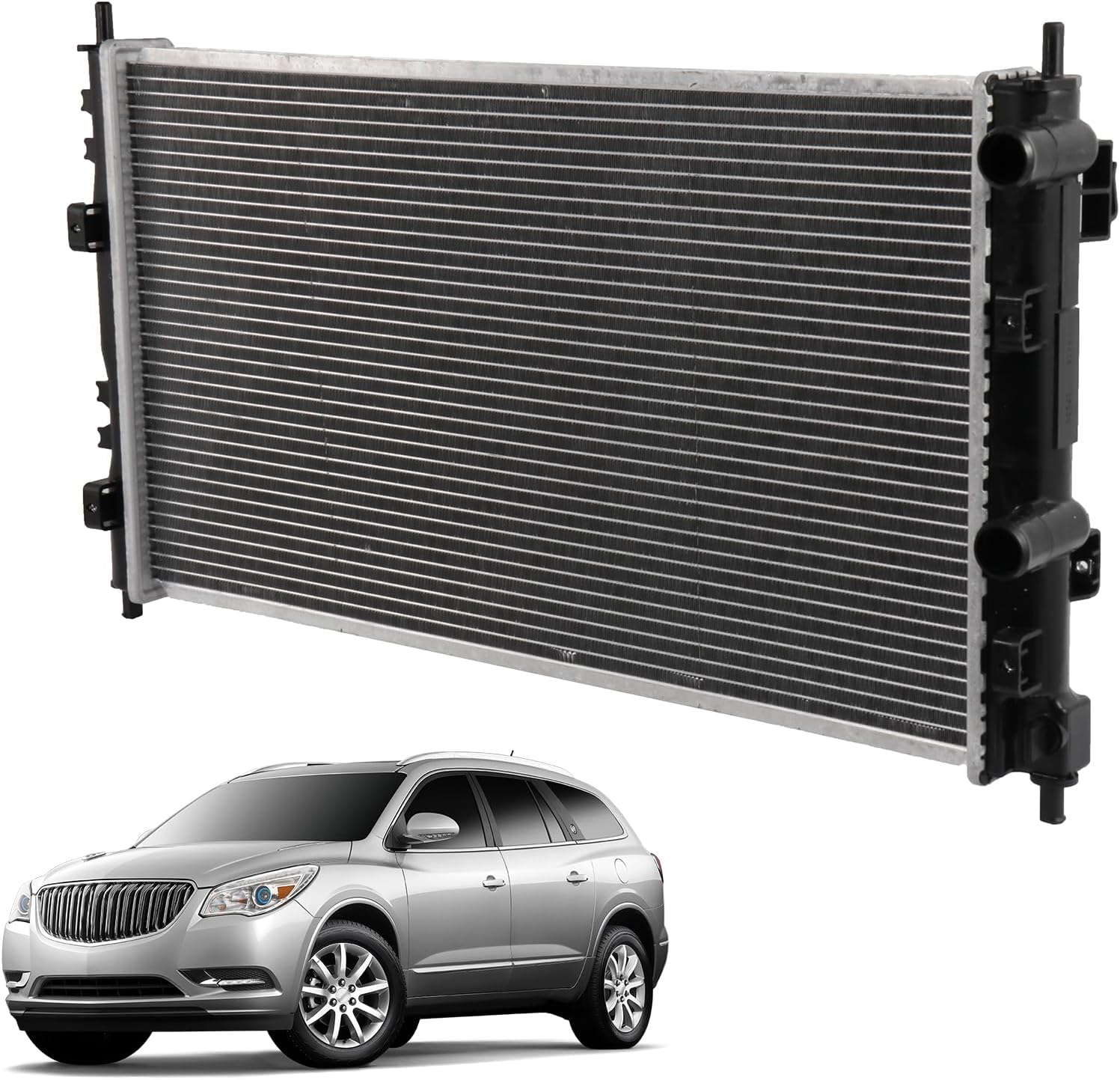 OCPTY 2323 Engine Coolant Radiator Compatible with 2001-2006 for Chrysler Sebring,2001-2006 for Dodge Stratus 2.4L 2.7L,Replace# 2323,5017619AA,CH3010117,CU2323,HVA01658 Automotive Aluminum Radiator