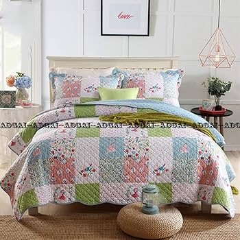 Amazon.co.jp: 3 ピース キングサイズ パッチワーク キルト