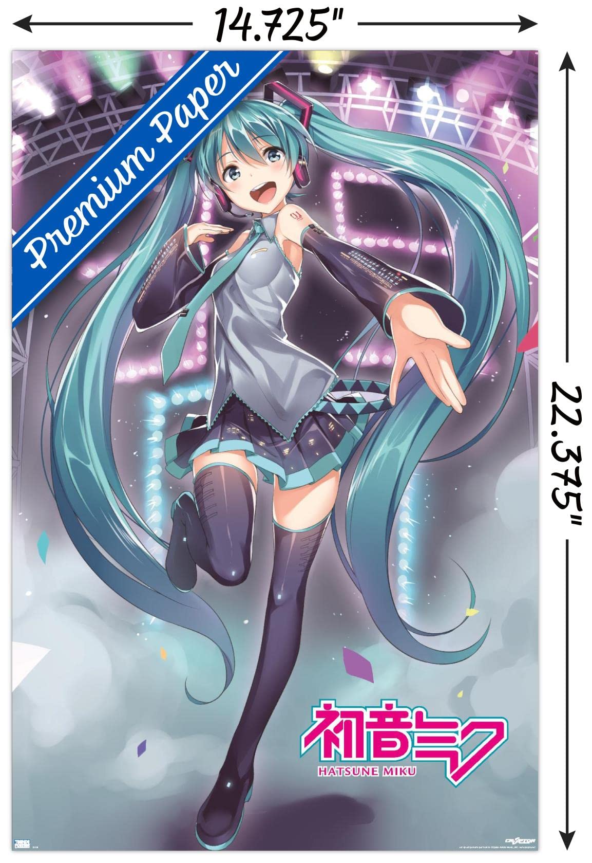 Amazon.com: Hatsune Miku - Stage Lights Wall Poster, 22.4L