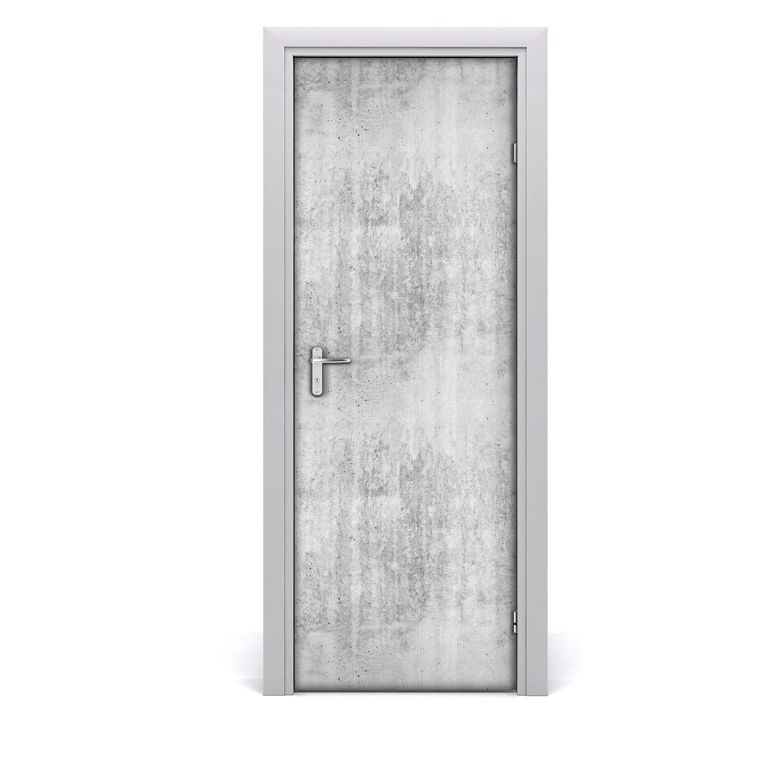 Fondo de pantalla autoadhesiva efecto hormigón industrial para transformar las puertas del salón