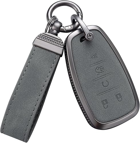 Miniatura 1 de YO&YOYE Compatible con cubierta de llavero Chevy con llavero de cuero Funda protectora de llave para Chevrolet Equinox Malibu Cruze Camaro Tahoe
