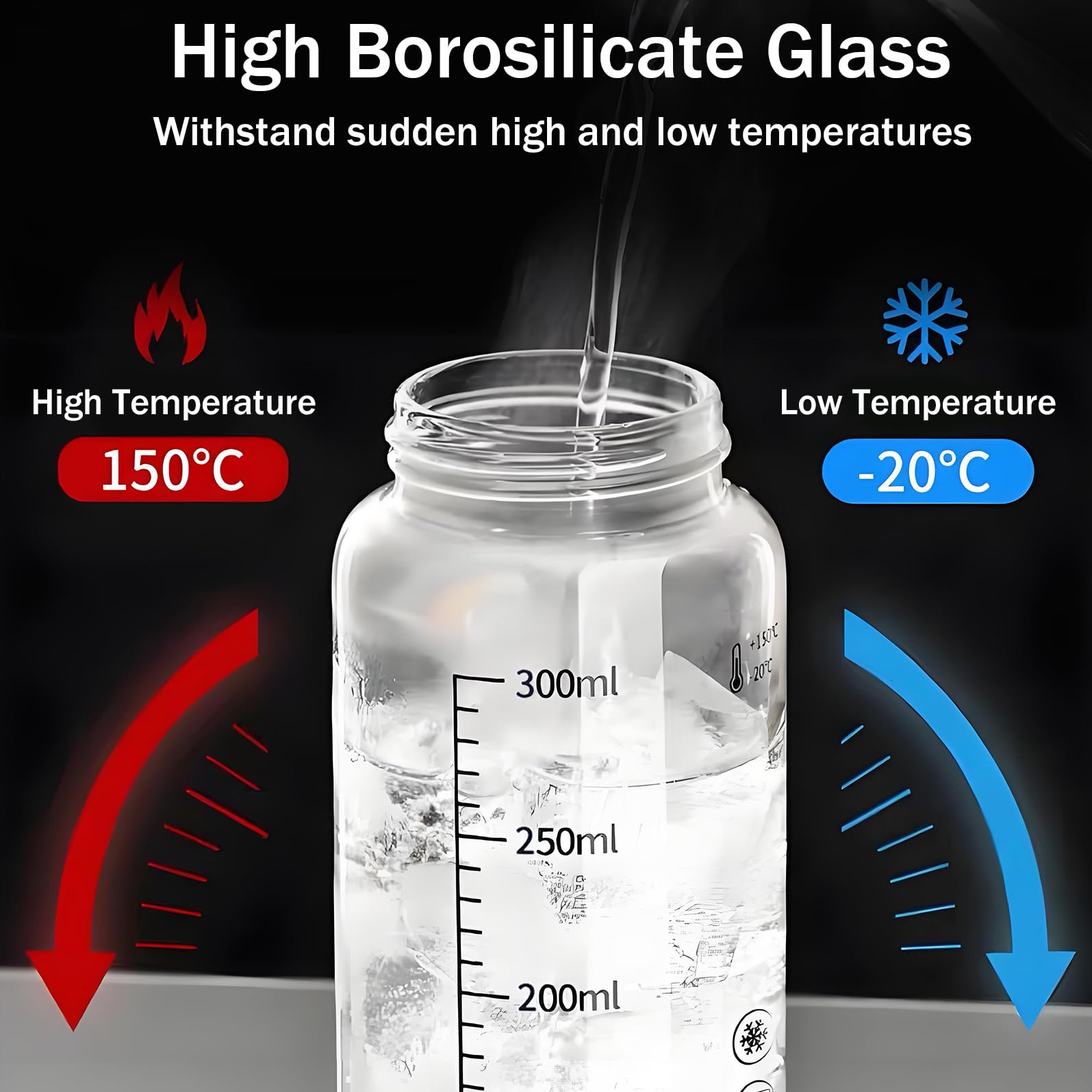 Juego de salero y pimentero, vidrio de borosilicato alto, las mejores tapas de acero inoxidable, cubierta interior de silicona, grosor fácil de ajustar, 10 onzas