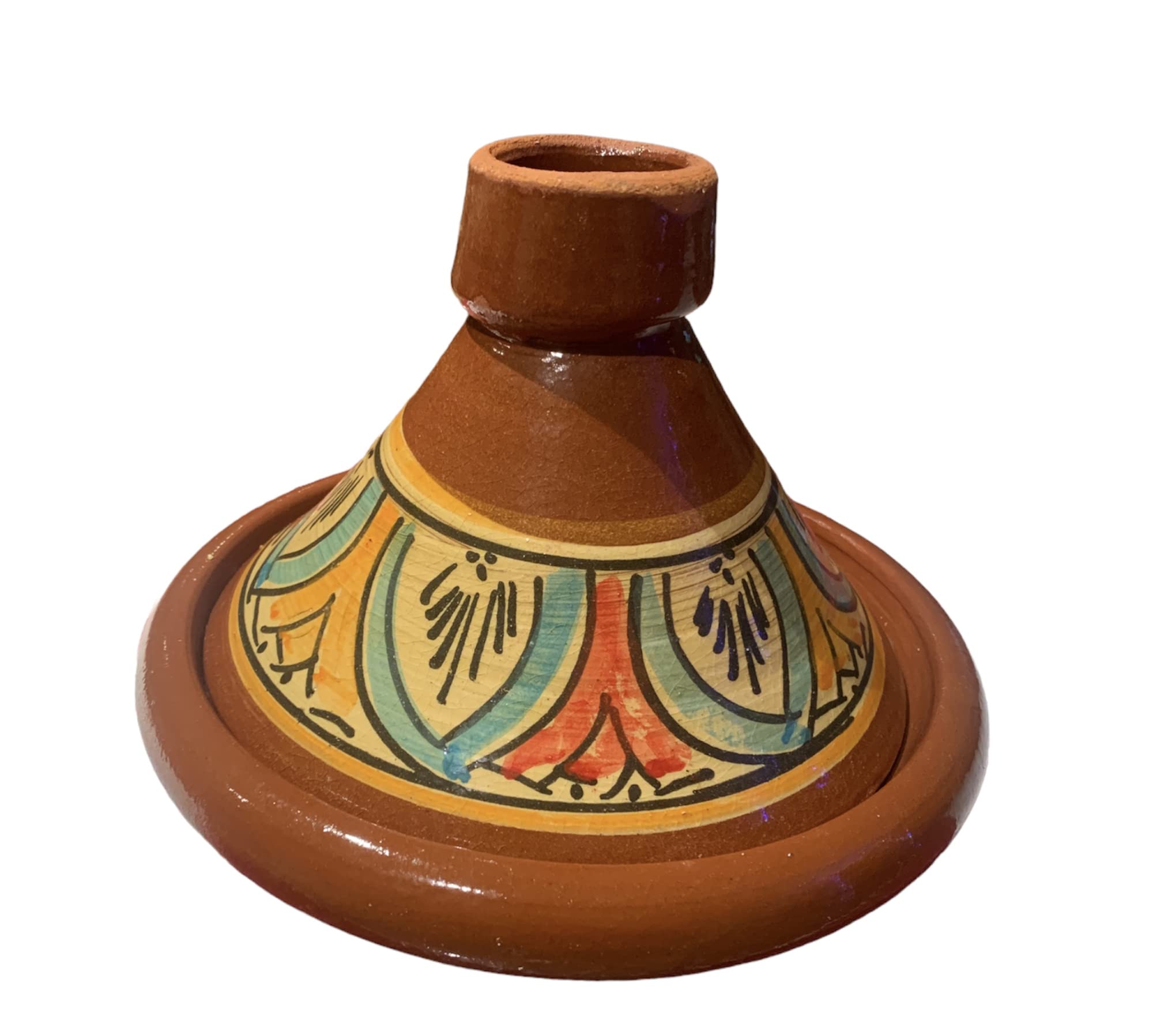Small Rustic Moroccan Tagine Cooking Pot for 2. Terracotta. Authentic, Rustic. Hand-thrown
