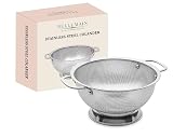 Bellemain Stainless Steel Colander for Kitchen, 3 Qt Pasta & Rice Strainer | Durable Highest Grade Premium Steel, Dishwasher Safe and Odor resistant Food Strainer, Lightweight Looped Handles 3-Quart