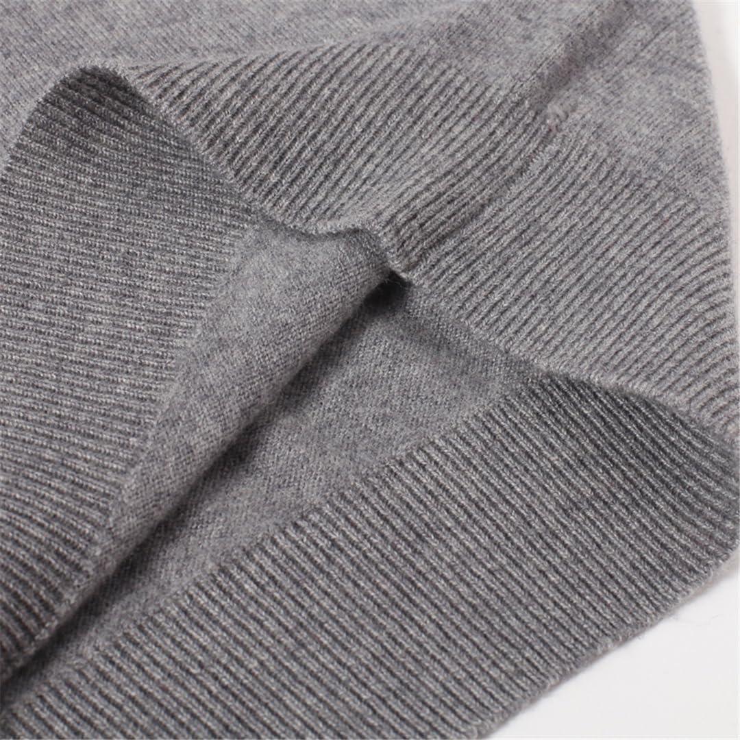 Męski Sweter Wełniany, Męski, Swobodny, Ciepły, Pulower, Męski Golf, Sweter Z Kaszmiru-Dark Gray9-X-Large