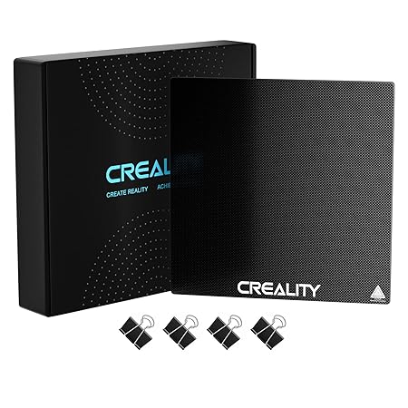 Creality Ender 3 Glass Bed Upgraded 3D Printer Tempered Glass Plate Build Surface for Ender 3/Ender 3 Pro/Ender 3 V2/Ender 5/Ender 5 Pro/Ender 3 S1, 235x235x4mm