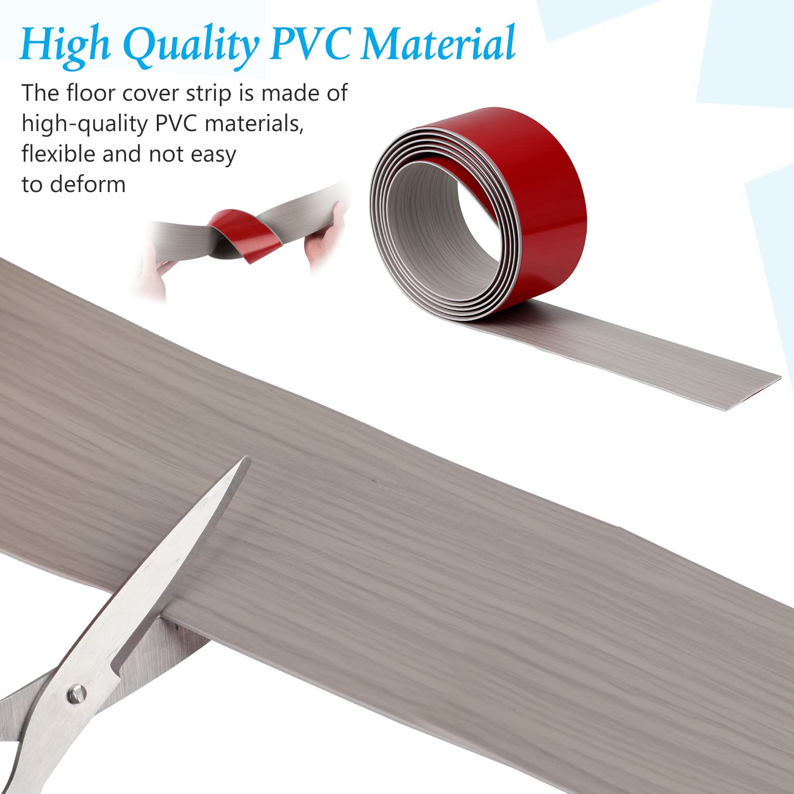 3 Meters PVC Floor Transition Strip Laminate Floor Cover Strips Self Adhesive PVC Floor Door - View #4