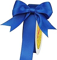 Vista 179 de Cinta de satén plateada de doble cara de 1-1/2 pulgadas x 50 yardas, cinta plateada de poliéster para envolver regalos, muy adecuada para bodas