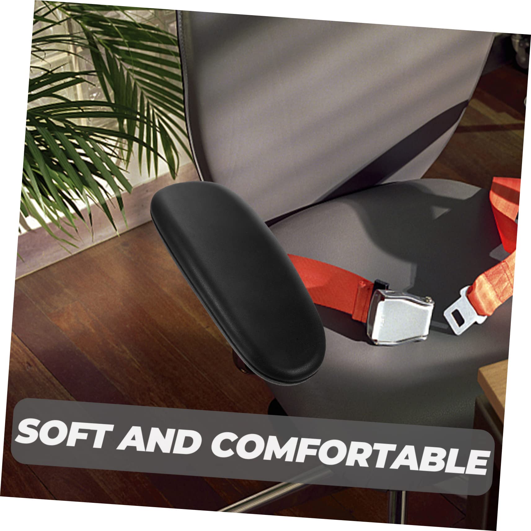 VILLCASE Fundas para Brazos de Silla de Oficina, Almohadillas Ergonómicas Agarre Suave y Ajustables para Sillas de Escritorio