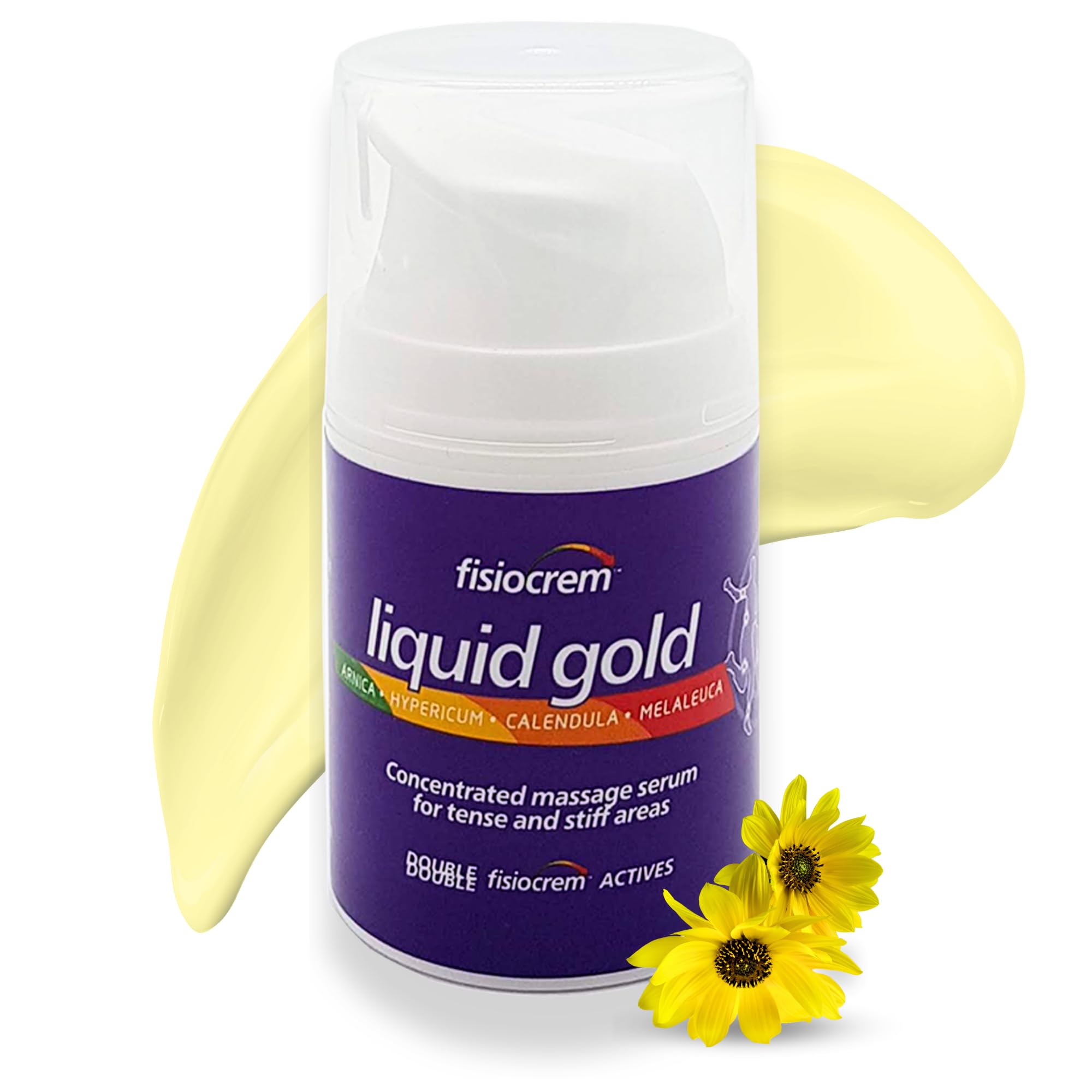 Liquid Gold - Concentrated Massage serum for Tense and Stiff Areas, Double Strength = Double fisiocrem Actives - 50 ml