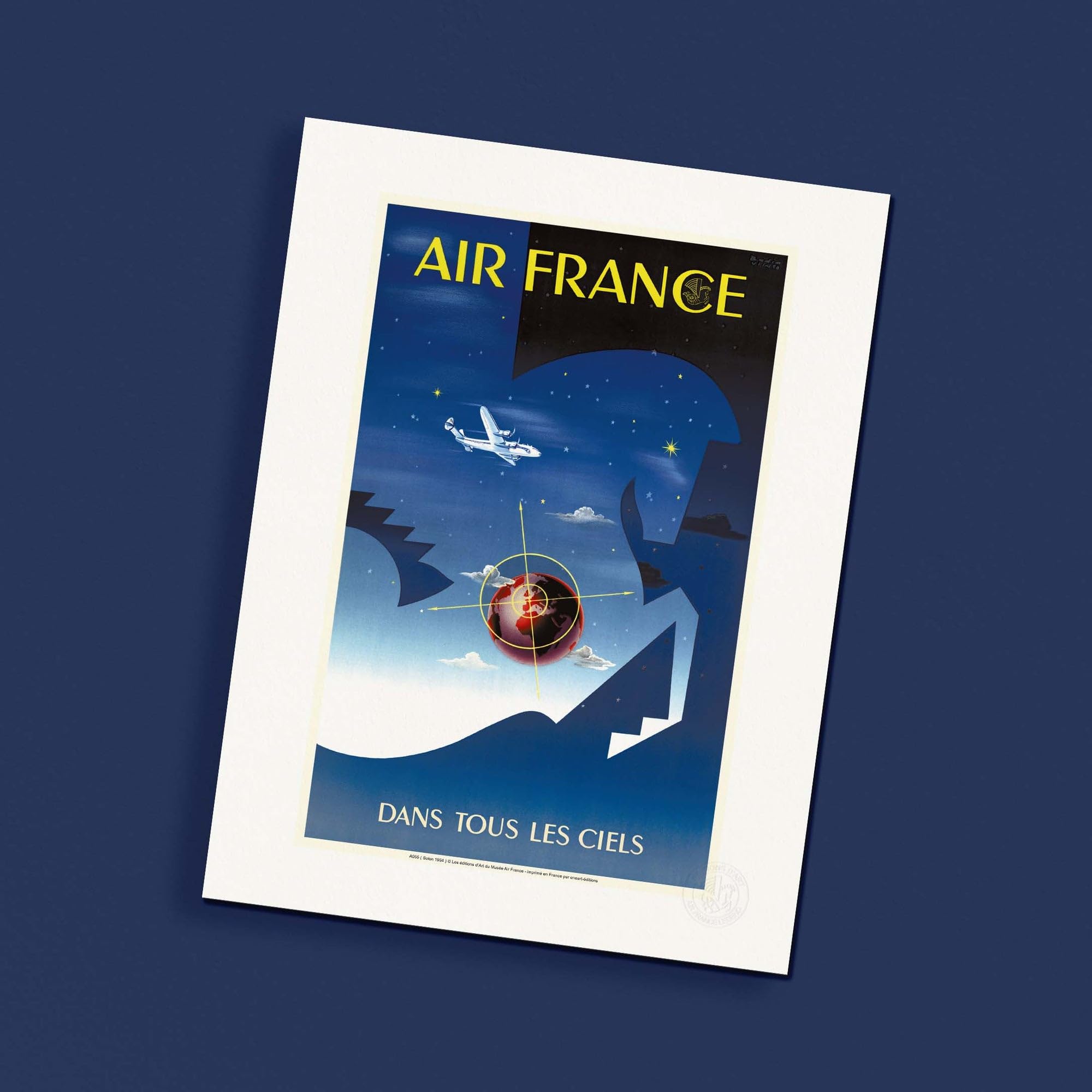 Une affiche Air France historique de 1951 pour une déco rétro unique