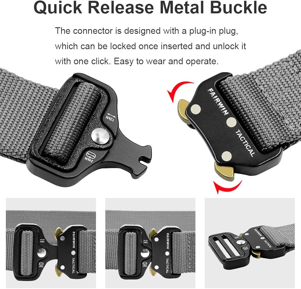 FAIRWIN Tactical Belts for Men Work Belt Military Belt Utility Nylon Rigger Belt with V-ring Heavy-Duty Quick-Release Buckle : Clothing, Shoes & Jewelry