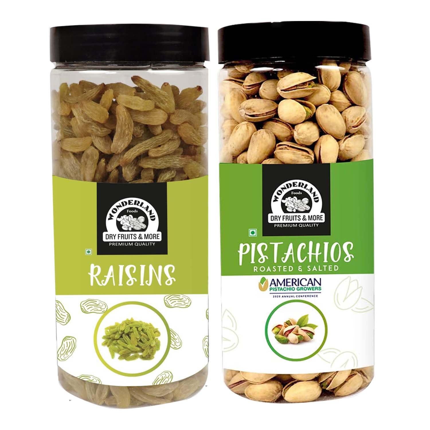 WONDERLAND FOODS Premium Dry Fruits Combo Pack of (500g Pistachio + 500g Raisin, 1Kg In Jar) (B08RS4DZRV) Amazon Price History, Amazon Price Tracker