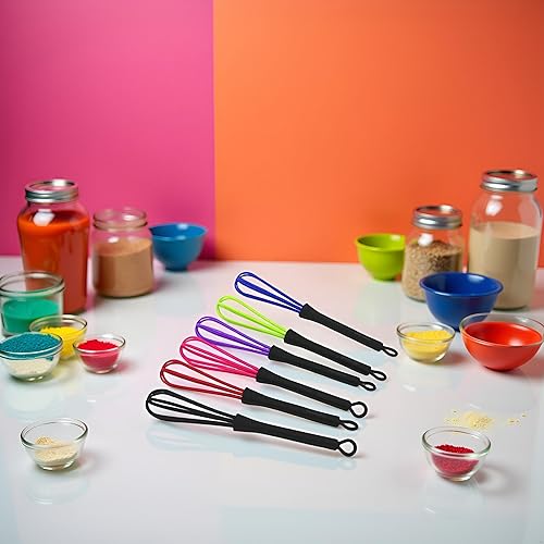 Miniatura 5 de 6 mini batidores para mezclar tintes para el cabello, 7 x 1.2 pulgadas, para salón de belleza, peluquería, tinte de color para el cabello, crema