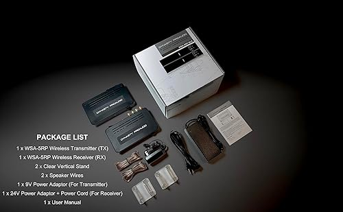 Miniatura 10 de DYNASTY PROAUDIO WSA-5RP - Kit de altavoces traseros de sonido envolvente inalámbrico con 2 amplificadores de 50 W incorporados, banda dual Blanco