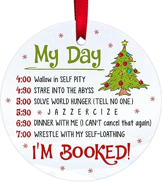 34HD Gifts for Christmas, Cartoon Characters Christmas Ornament Ceramic 2-Side Printed, Christmas Movie Gifts, Christmas Decorations for Trees