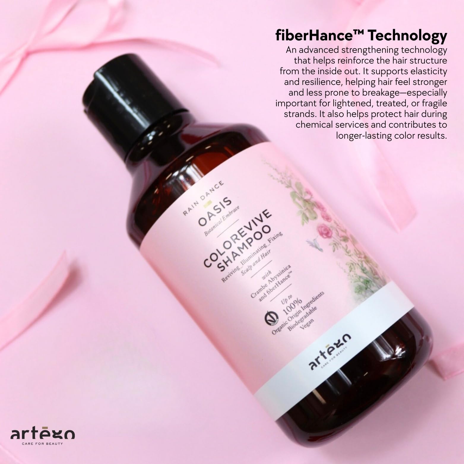Artego Rain Dance OASIS Colorevive Shampoo 1000ml | Shampoo ravvivante e illuminante per capelli colorati.