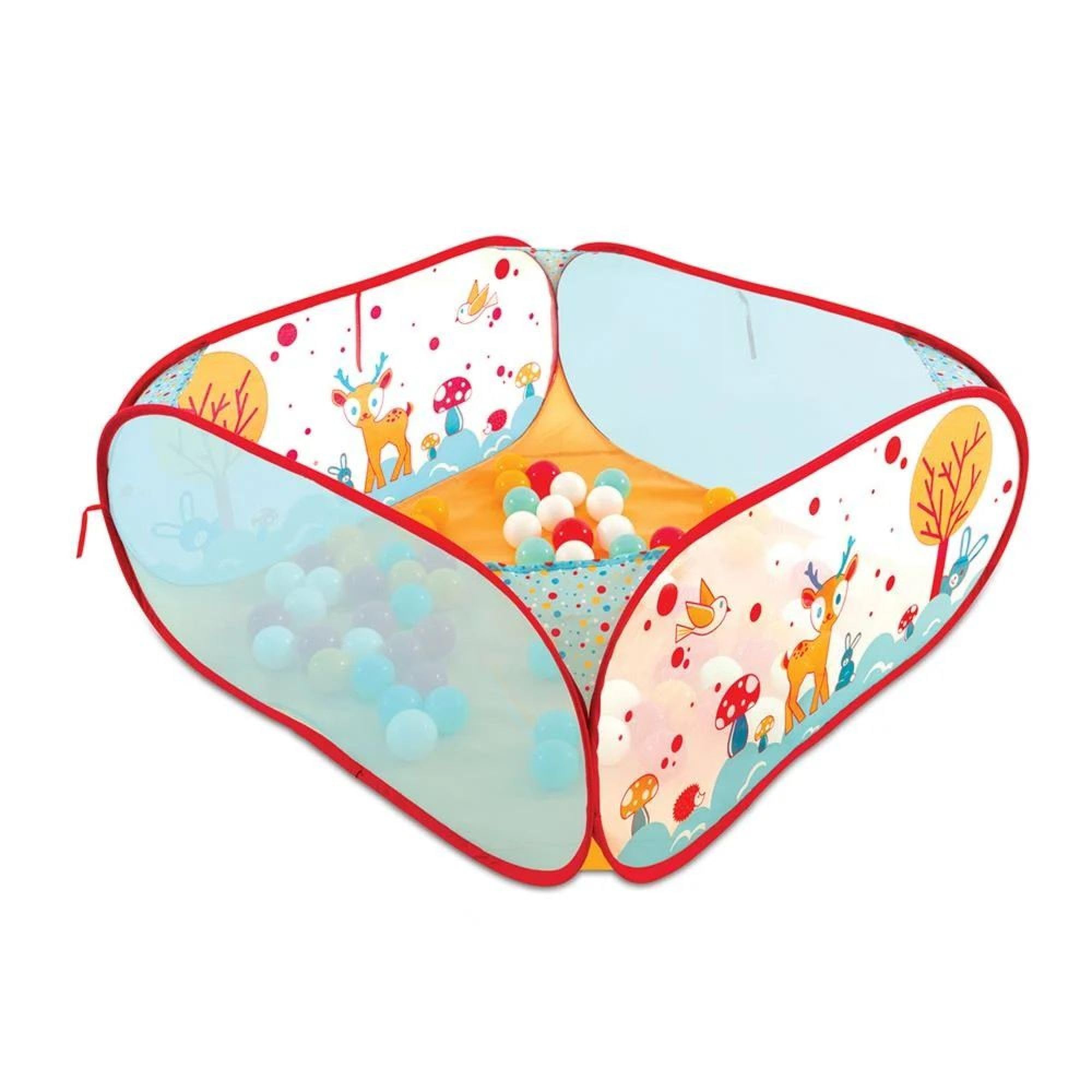 Ludi - Aire de Jeu à Balles Pop Up - Piscine à Balles Sécurisée, Structure Pop Up - Facile à Ranger - À Partir de 6 Mois