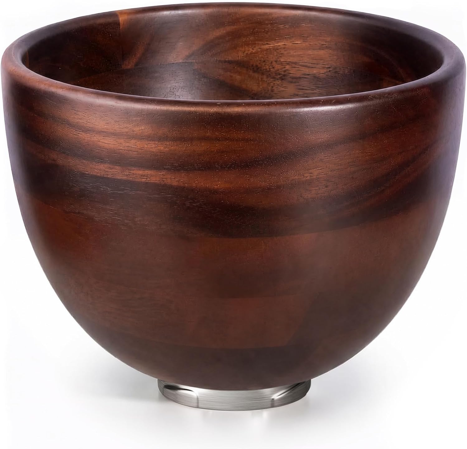 Natural Mixing Bowl for KitchenAid 5QT Mixers - 5 Quart with Steel Locking Base, Fits 4.5 & 5 QT Tilt-Head Models