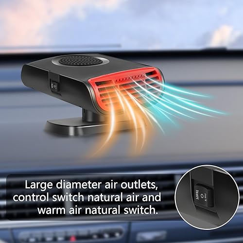 Miniatura 4 de Calentadores de coche portátil de 150 W 12 V, ventilador de calentador automático, calentamiento rápido, descongelador, descongelador, ventilador de