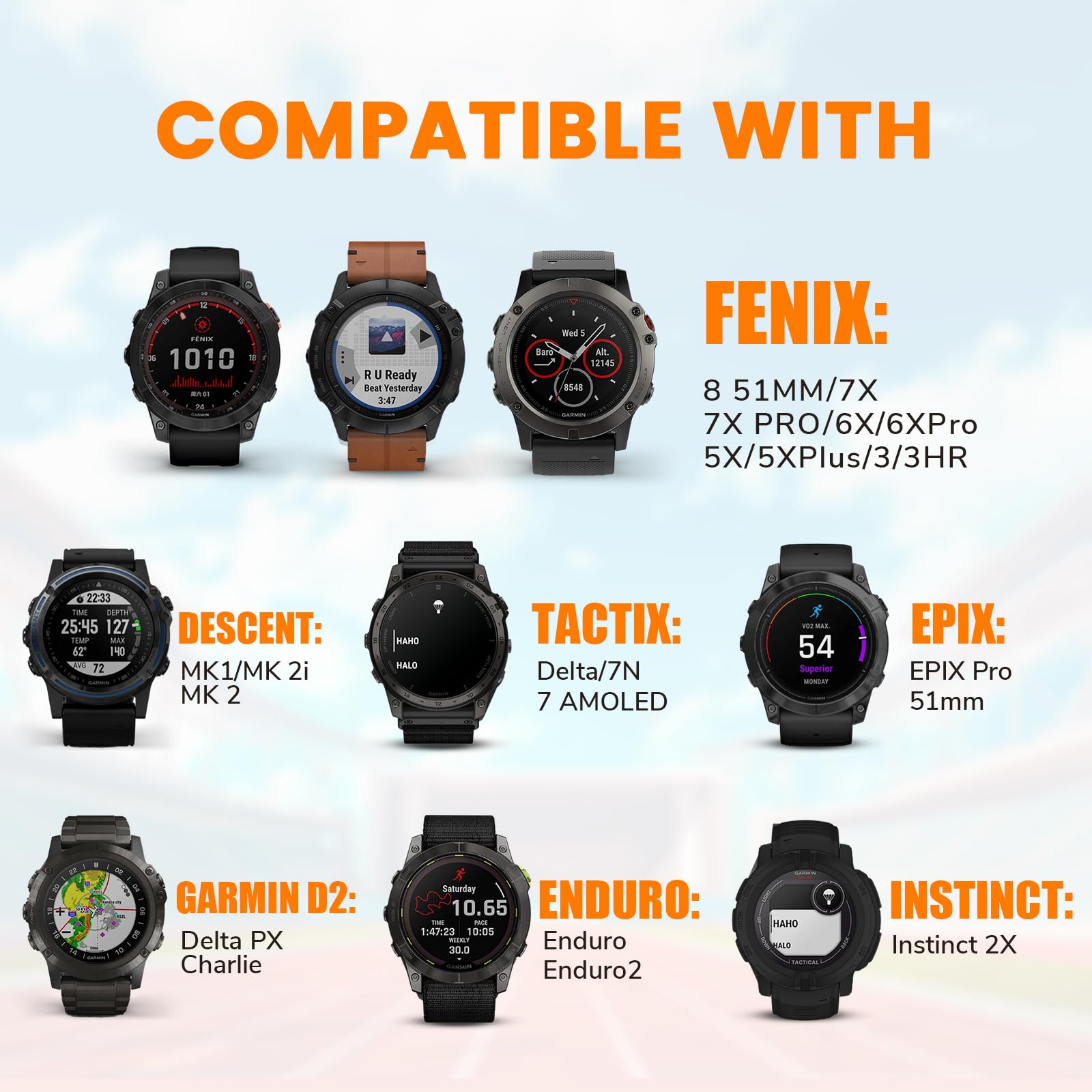 Amazon.com: Compatible with Garmin Fenix 5X/6X/7X/8 51mm Watch