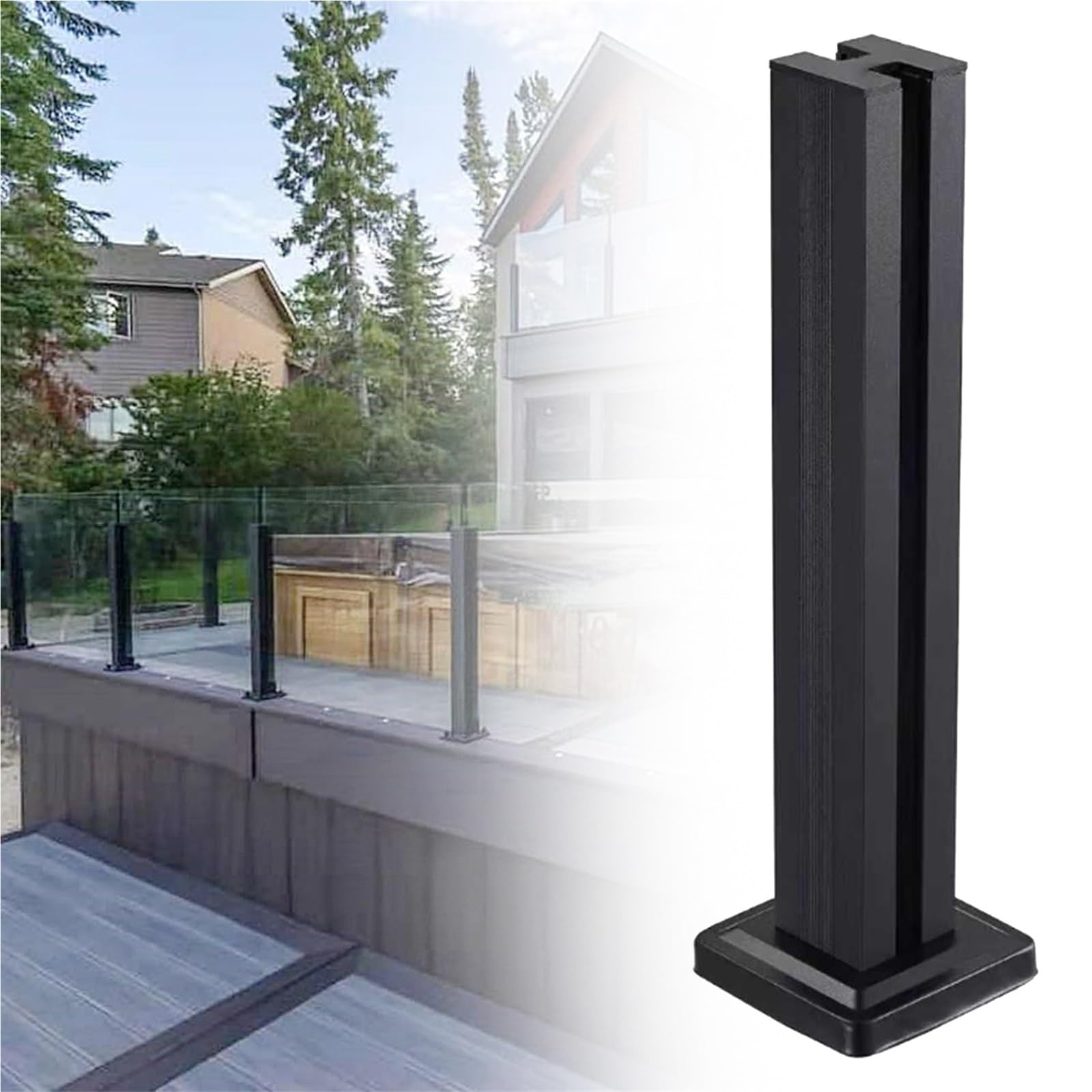 Columna de balaustrada vitrificada de 105 cm soporte de alta resistencia de diseño limpio