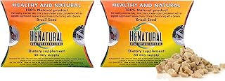 H&Natural 2 Pack! Semilla de Brazil 100% Authentic Brasil Seed All Natural Supplement Pure Brazilian Nut la Original Orange Box! 2 Count (Pack of 1)