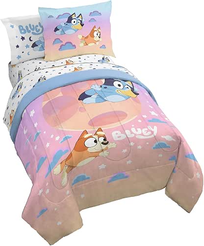 Bluey Bingo Full Comforter Set 7 Piece Kids Bedding for