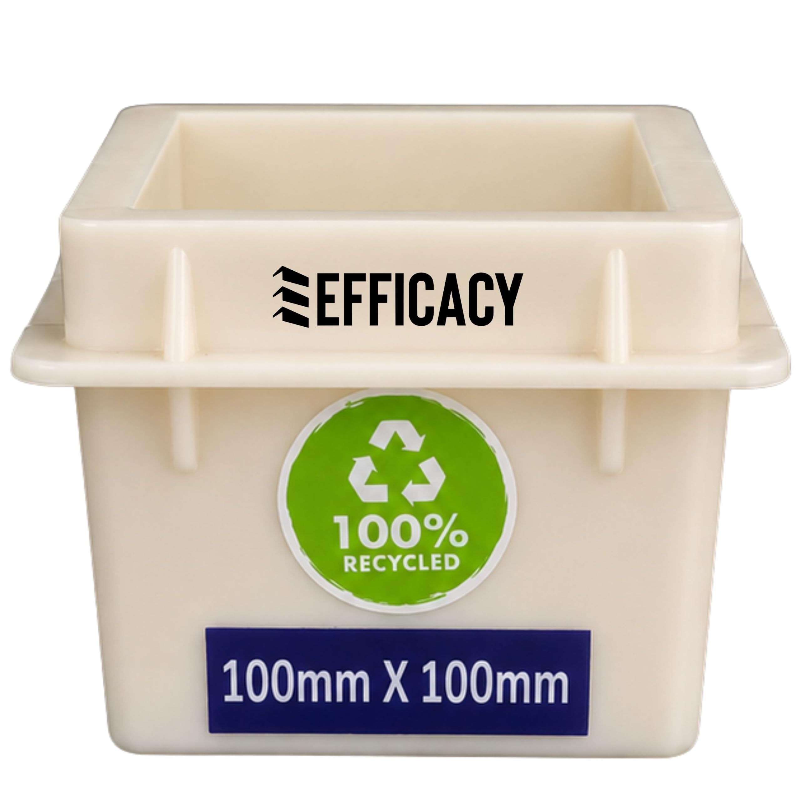 Efficacy 100mm PVC Concrete Cube Mould | Reusable Test Cube Mold for Concrete Strength & Compression Testing | Construction and Laboratory Cube Casting Mould-image-34