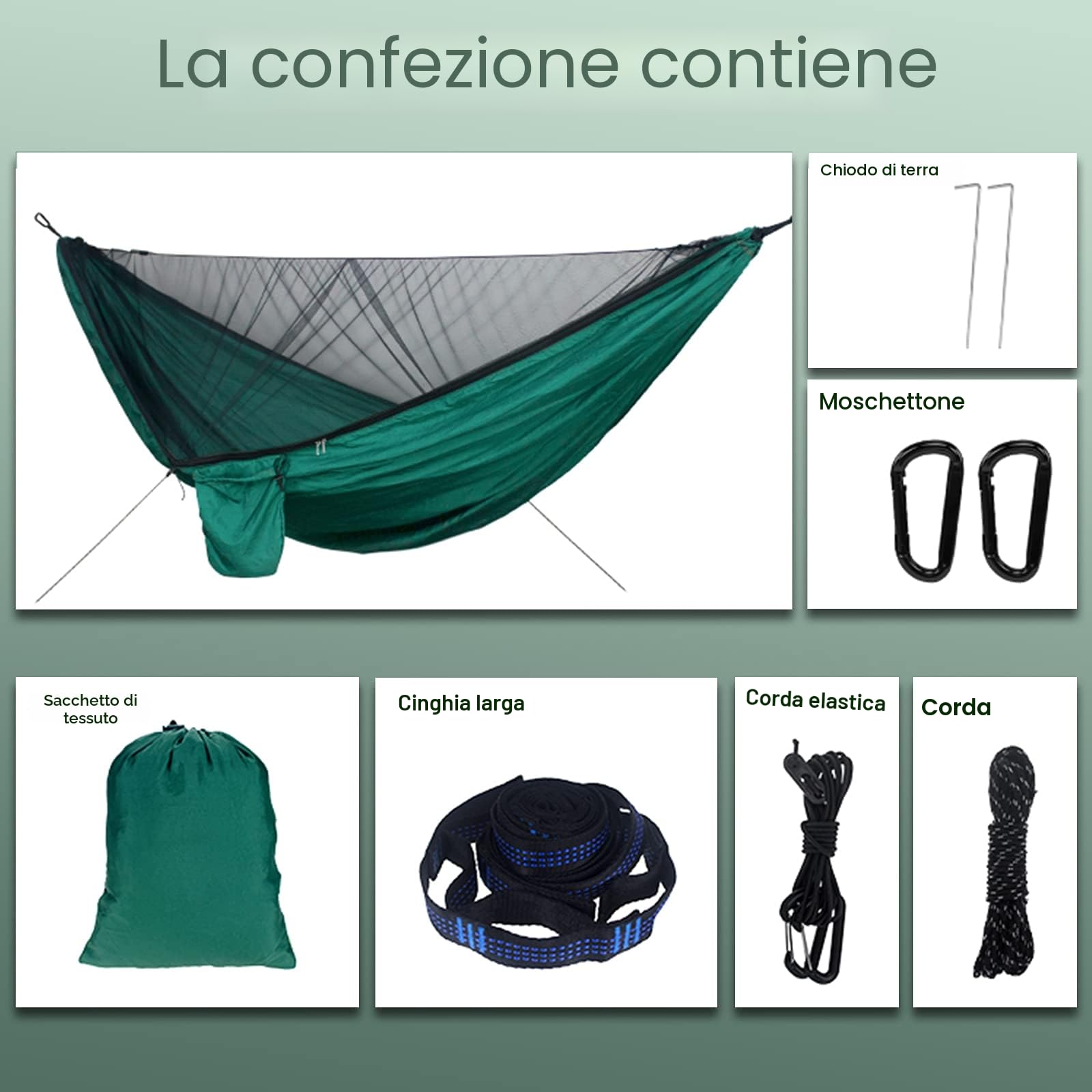 Amaca da Campeggio 300kg Nylon Asciugatura Rapida Outdoor Giardino