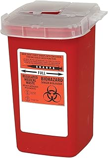 Global Sharps Container Biohazard Needle Disposal Container - 1 Quart (1)