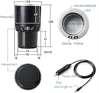 Vista 5 de Enfriador de vasos de automóvil 2 en 1, con control inteligente de temperatura, soporte para taza de café de viaje, soporte inteligente para vasos