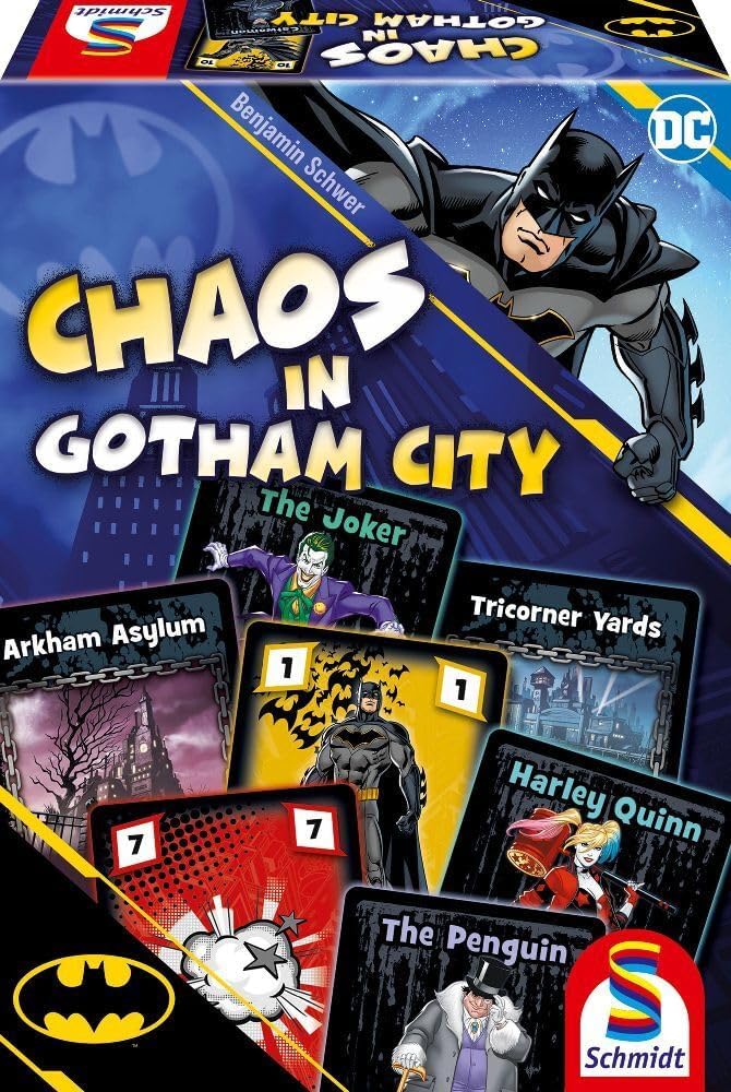 Schmidt Spiele 49429 Batman, Chaos in Gotham, Card Game, Normal