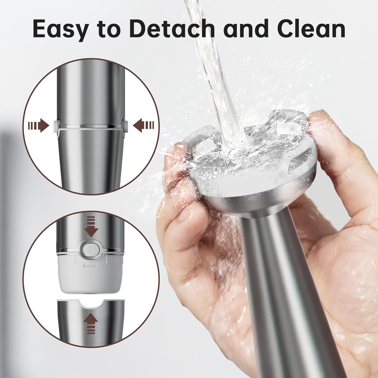 Turelar Immersion Blender Handheld Corded Hand Blenders Set 1100W, Trigger Variable Speed 5 in 1 Stick Emulsifier with Chopper, Whisk and Frother for Soup, Baby Food and Smoothies, White